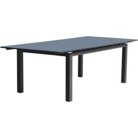 Table De Jardin Rectangulaire Extensible - Gris Anthracite - Aluminium - 12 Personnes - 240/300 X 100 Cm - Miami - Dcb Garden