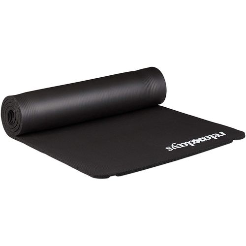 Tapis De Yoga 1 Cm Épaisseur Caoutchouc Sangle Transport Gymnastique Pilates Aérobic Noir Helloshop26 13_0002843_3