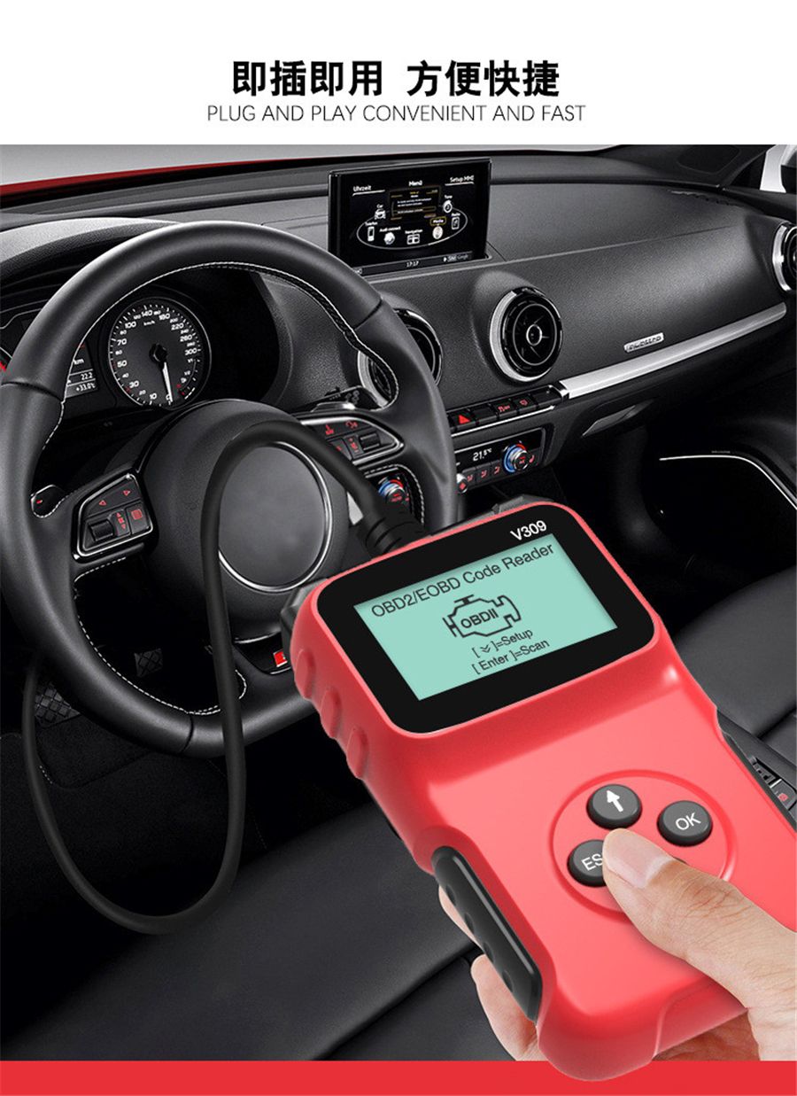 Lecteur De Code De Voiture Obd2/Eobd V309, Lit Le Code De D�... - 2
