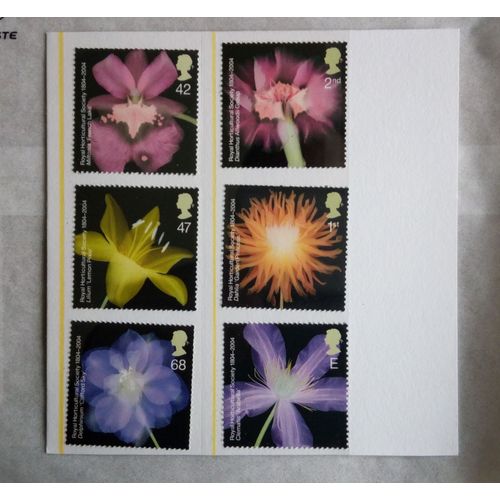 Royaume Uni 2004 Lot De 6 Timbres Fleurs Neufs