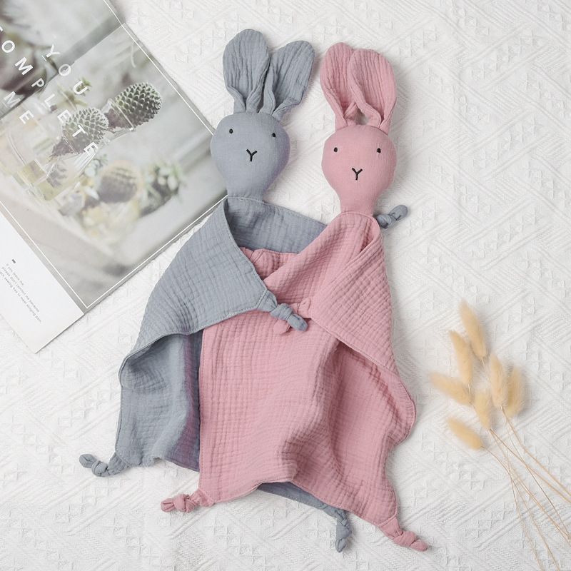 Doudou En Coton Et Mousseline Et Serviette Apaisante Pour B... - 4
