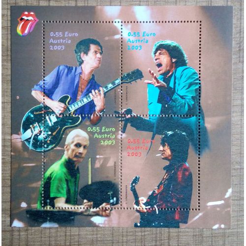 Autriche 2003 Bloc De 4 Timbres Rolling Stones Neuf