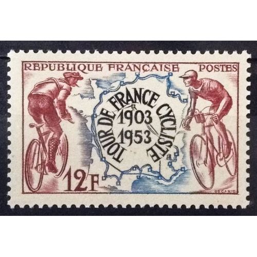 Tour De France Cycliste - Cinquantenaire 12f (Impeccable N° 955) Neuf** Luxe (= Sans Trace De Charnière) - France Année 1953 - Brn83 - N30321
