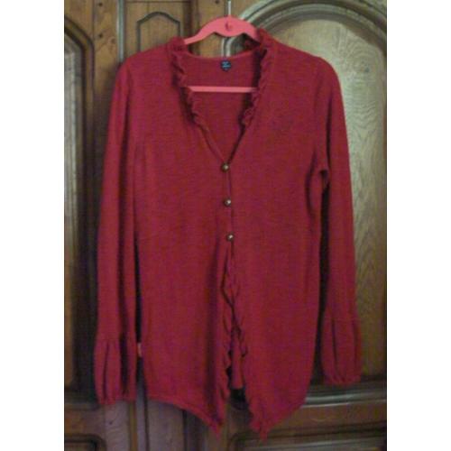 Gilet Rouge Terre De Marin - Taille 40