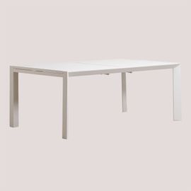 Table De Jardin Extensible Rectangulaire En Aluminium (180-240x100 Cm) Starmi Blanc Gardenia