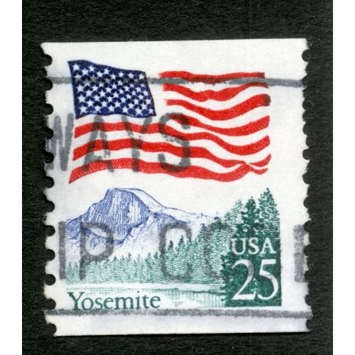 Timbre Oblitéré Usa 25, Yosemite