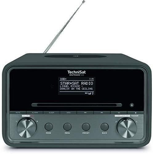 TechniSat Radio CD DigitRadio 584 ? Stéréo Dab+ Internet (Lecteur CD, Charge sans Fil, Commande vocale Alexa, WiFI, Bluetooth,