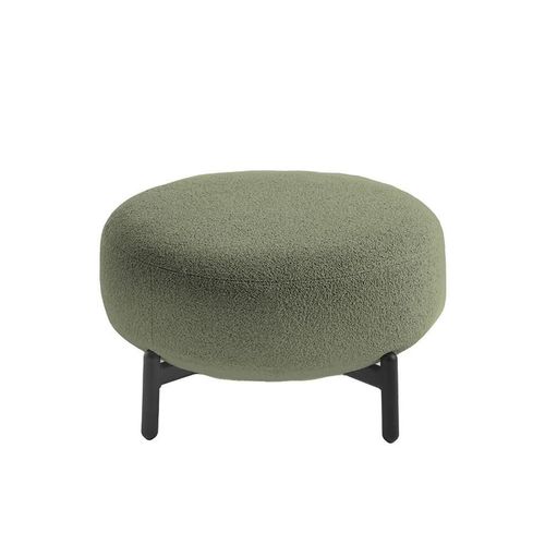 Kartell Pouf Repose-Pieds Lunam Tissu Orsetto (Vert - Acier Verni Et Tissu)