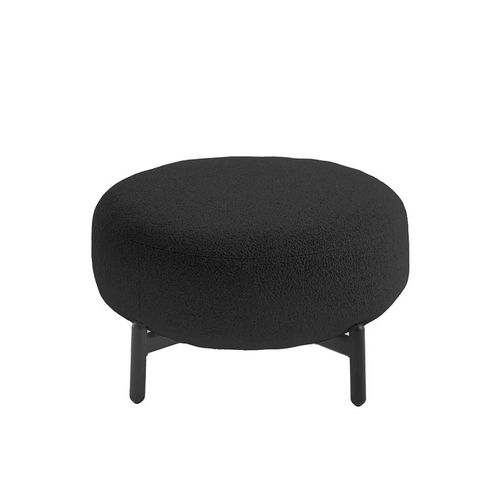Kartell Pouf Repose-Pieds Lunam Tissu Orsetto (Gris - Acier Verni Et Tissu)
