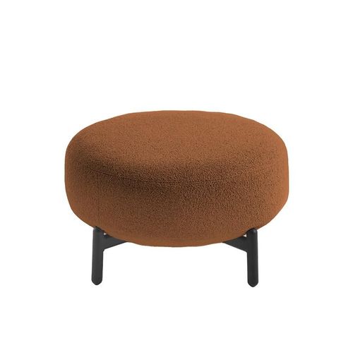Kartell Pouf Repose-Pieds Lunam Tissu Orsetto (Rouille - Acier Verni Et Tissu)