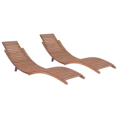 Chaises Longues Pliables 2 Pcs Bois De Teck Solide Helloshop26 02_0011946
