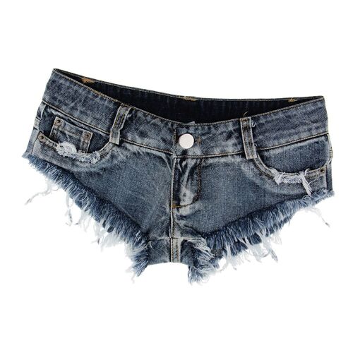 Mini Pantalon Court Jeans Femmes Sexy Taille Basse Déchirés String ...