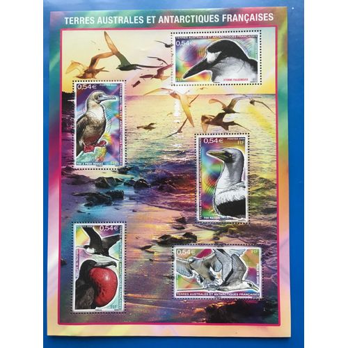 Bloc De 5 Timbres Yvert Et Tellier Bf 21 - Année 2008 - Les Oiseaux - Terres Australes Et Antarctiques Françaises - Gomme Intacte