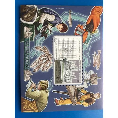 Bloc Feuillet Timbre Yvert Et Tellier Bf 20 Terres Australes Et Antarctiques Françaises - Campagne Poker - Année 2008- Gomme Intacte