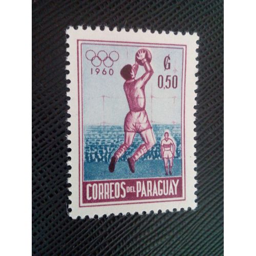 Timbre Paraguay Yt 573 Jeux Olympiques D'été 1960 - Rome Football 1960 ( 020105 )