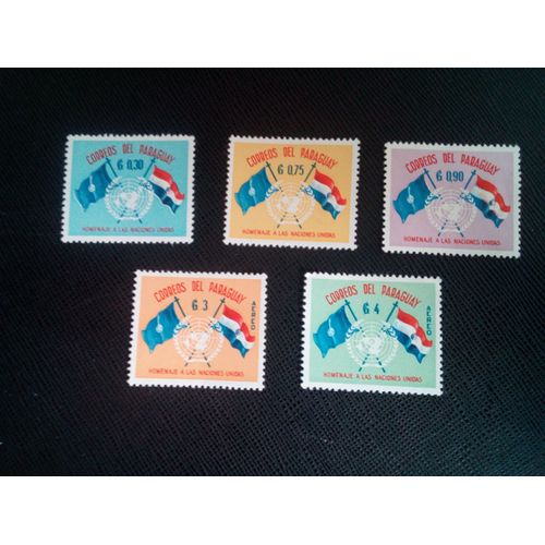 Timbre Paraguay Yt 585 A 587 Et Pa 264 - 265 Séries: Onu (Nations Unies) 1960 ( 020105 )