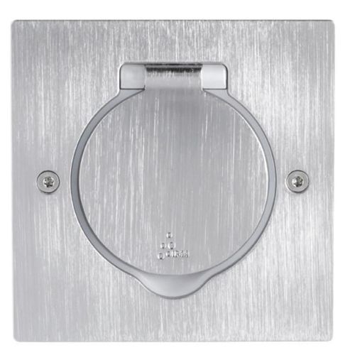 PLATINE SOL CARRE INOX BROSSE