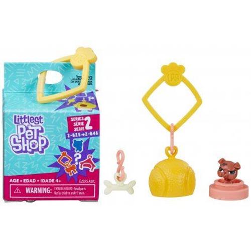 Littlest Pet Shop Collection Surprise Serie 2 : Chien Bulldog 2-B31 + Habitat + Accessoire - Figurines Petshops - Jouet Fille