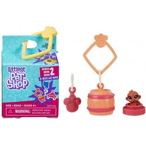 Littlest Pet Shop Collection Surprise Serie 2 : Singe 2-B36 + Habitat + Accessoire - Figurines Petshops - Jouet Fille