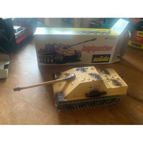 Char Jagdpanther Solido 228 Camouflage Avec Boîte-Solido