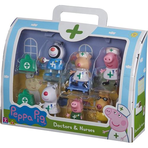 Peppa Pig 07360 Lot de Figurines de médecins et infirmières 