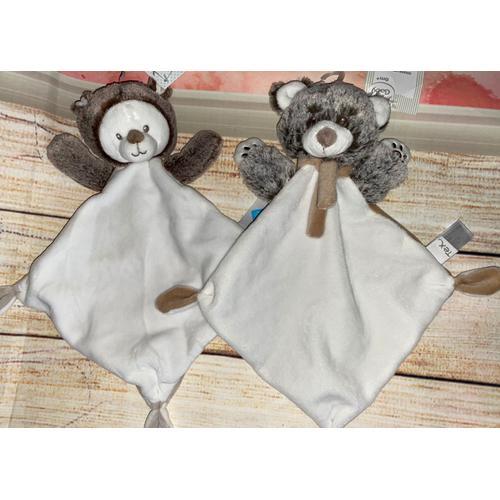 Doudou Herisson Tex Baby Et Ours Mouchoir Lot De Deux Doudous Jouets Bebe Naissance Plats Carrefour