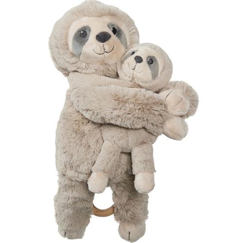 Doudou Musical Paresseux Avec Petit Bébé Tex Baby Carrefour Marron Gris Boîte À Musique Jouet Naissance Éveil Enfant Soft Toys