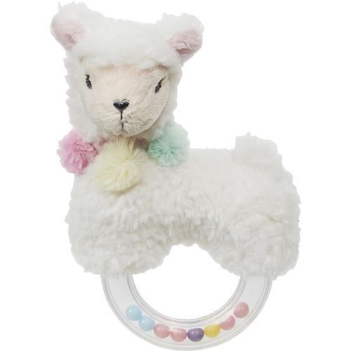 Hochet Lama Blanc Tex Baby Jouet Peluche Eveil Bebe Lama Land Carrefour