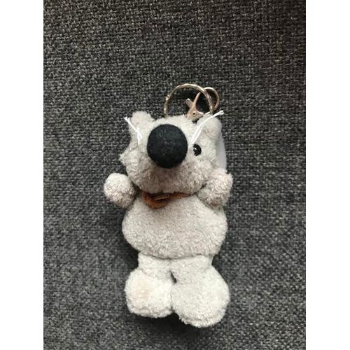 Doudou Peluche Souris Grise Porte Clés Lascar 11 Cm