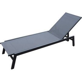 Bain De Soleil En Aluminium Avec Roulettes "Loona" - Gris
