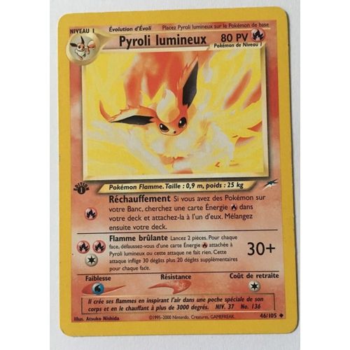 Carte Pokémon - Pyroli Lumineux 46/105 1ère Édition