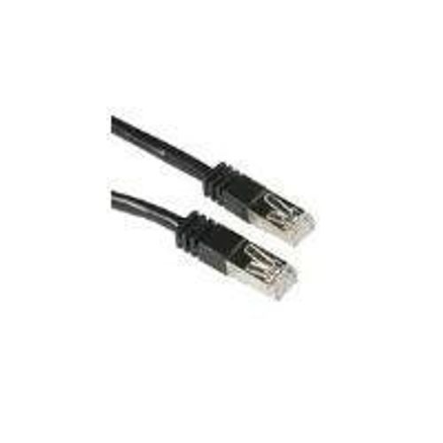 Cbl/1m Shield Cat5e Moulded Patch Black