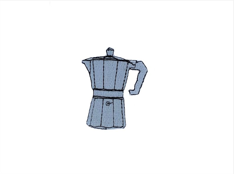 Patch Ecusson Brode Broderie Cafetiere Italienne Expresso Espresso ...