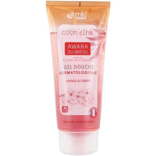 Mkl Green Nature Cosm'ethik Gel Douche Dermatologique Bio Visage Et Corps Sans Savon Awara Du Brésil Fleur De Cerisier 200 Ml 