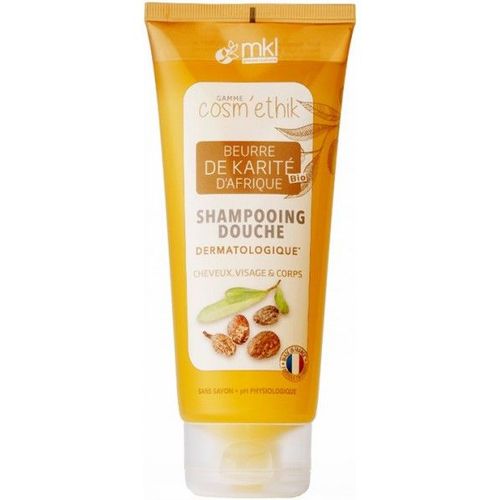 Mkl Green Nature Cosm'ethik Shampooing Douche Dermatologique Bio Cheveux Visage Et Corps Sans Savon Au Beurre De Karité D'afrique 200 Ml 