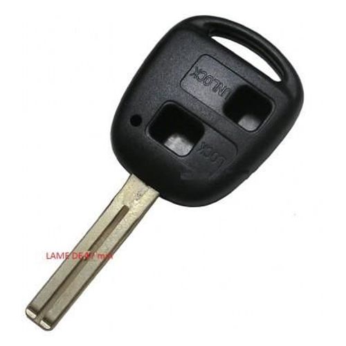 Toy23 - Coque Et Lame Compatible Avec Toyota 2 Boutons