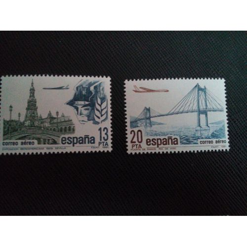 Timbre Espagne Yt Pa 298 - 299 Poste Aérienne 1981 ( 030105 )