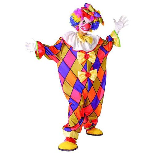Déguisement Clown À Carreaux Enfant - Taille: S 4-6 Ans (110-120 Cm)