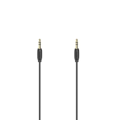 CÃ¢ble audio, jack mÃ¢le 3,5 mm/f. mÃ¢le, stÃ©rÃ©o, dorÃ©, ultrafin, 0,5 m
