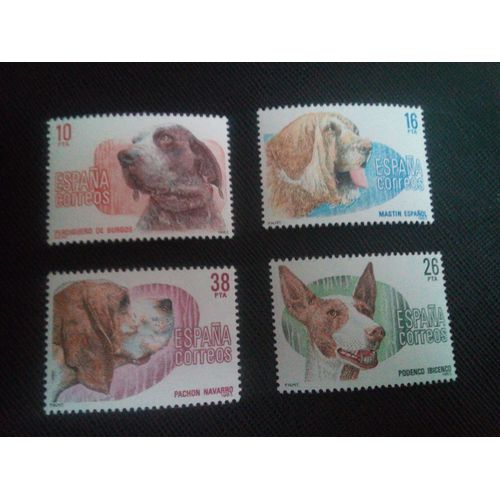 Timbre Espagne Yt 2328 A 2831 Séries: Chiens De Race Espagnole 1983 ( 030105 )
