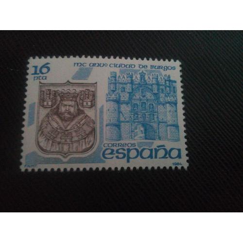 Timbre Espagne Yt 2356 Burgos 1984 ( 030105 )