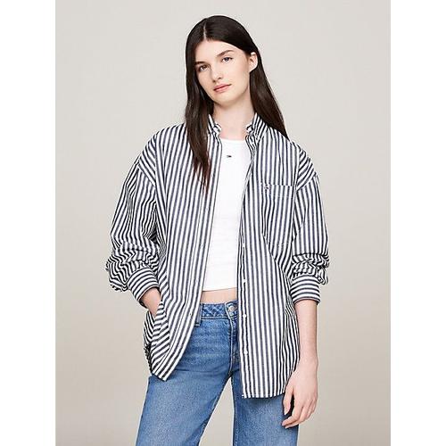 Chemise Oversize À Fines Rayures M