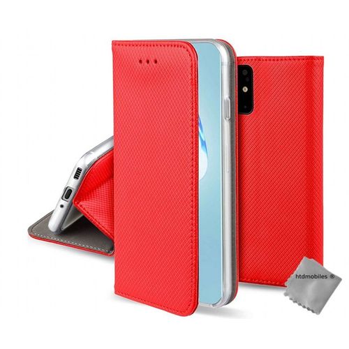 Housse Etui Coque Pochette Portefeuille Pour Samsung Galaxy S20 Fe 5g (Fan Edition) + Film Ecran - Rouge Magnet