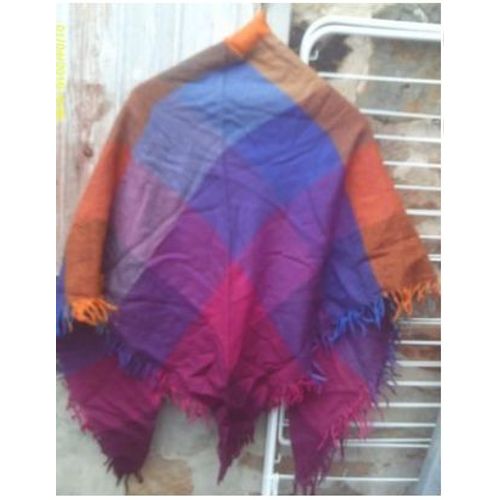 Grand Foulard - En Pure Laine Vierge Woolmark - A Franges - 1,95 X 0.90 M Environ
