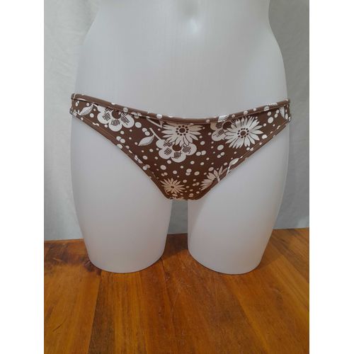 Chloe - Bas De Maillot De Bain Bikini Marron À Fleur T38