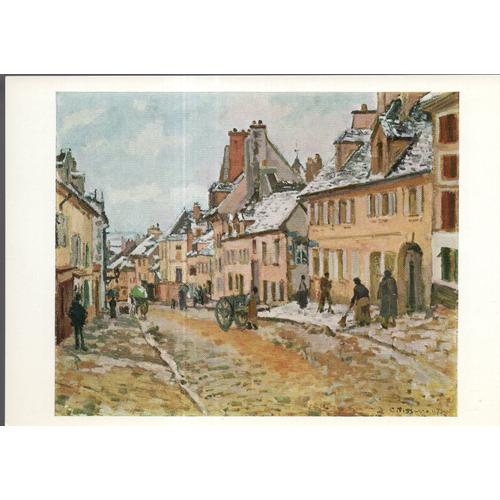 Carte Postale D'une Reproduction D'un Tableau De Camille Jacob Pissarro : "Pontoise : La Route De Gisors En Hiver" (Museum Of Fine Arts, Boston Usa)