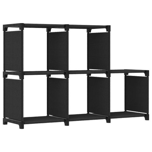 Vidaxl Étagère D'affichage 5 Cubes Noir 103x30x72,5 Cm Tissu