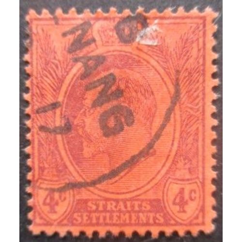 Malacca N°98 Filigrane Ca Multiple Oblitéré