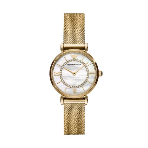 Montre Femme Emporio Armani En Acier Inoxydable Jaune