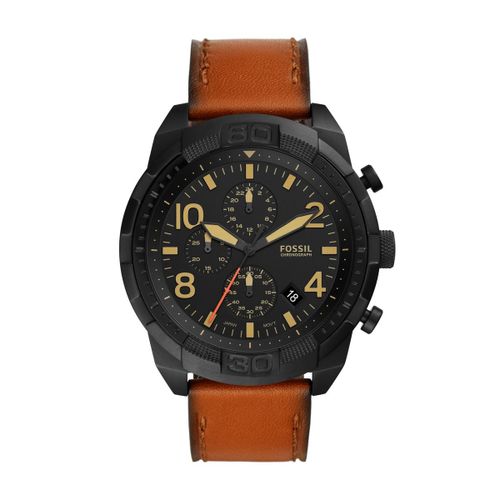 Montre Homme Fossil En Cuir Marron